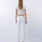Back product images of Optic White - Mid Rise Cuffed Crop Slim Straight Jeans