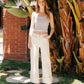 editorial image of Radiant Symphony - Super High Rise Cuffed Wide Leg Jeans