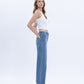 Right side product images of Serene Promise - High Rise Comfort Waistband Crop Wide Leg Jeans