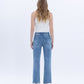 Back product images of Vital Horizon - High Rise Frayed Hem Crop Straight Jeans