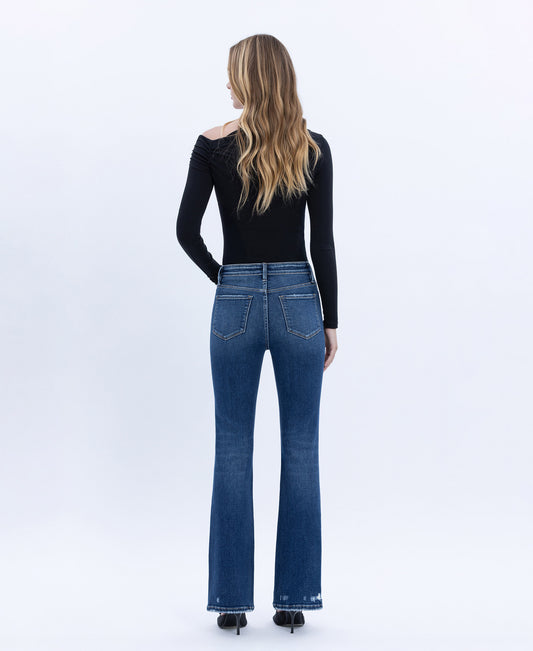 Back product images of Elegant Jewel - High Rise Full Length Bootcut Jeans