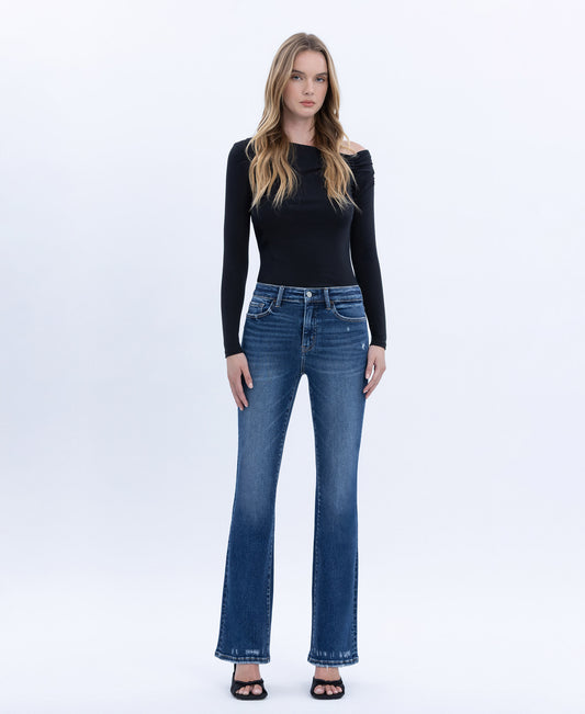 Front product images of Elegant Jewel - High Rise Full Length Bootcut Jeans