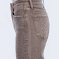 detail image of Fudge - High Rise Rhinestone Embellished Slim Wide Leg Jeans