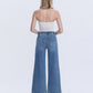 Back product images of Serendipity Light - High Rise Elastic Waistband Ankle Baggy Wide Leg Jeans