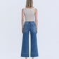 Back product images of Golden Aura - High Rise Trouser Hem Pin Tuck Ankle Wide Leg Jeans
