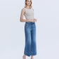Right 45 degrees product image of Golden Aura - High Rise Trouser Hem Pin Tuck Ankle Wide Leg Jeans
