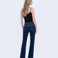 Back product images of Uplifted Gleam - High Rise Seamless WB Raw Hem Bootcut Jeans