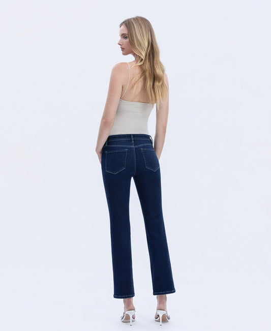Back product images of  Glorious Joy - Mid Rise Ankle Slim Straight Jeans