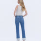 Back product images of Radiant Dream - High Rise Rhinestone Cuffed Slim Straight Jeans