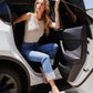 editorial image of Radiant Dream - High Rise Rhinestone Cuffed Slim Straight Jeans