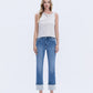 Front product images of Radiant Dream - High Rise Rhinestone Cuffed Slim Straight Jeans