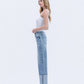 Left side product images of Vital Symphony - High Rise Cuffed Wide Leg Jeans