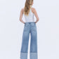 Back product images of Vital Symphony - High Rise Cuffed Wide Leg Jeans