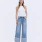 Front product images of Vital Symphony - High Rise Cuffed Wide Leg Jeans