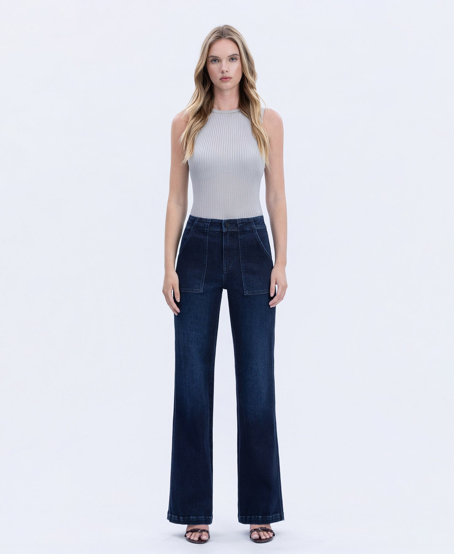Front product images of Jubilant Reflections - Super High Rise Full Length Vintage Flare Jeans