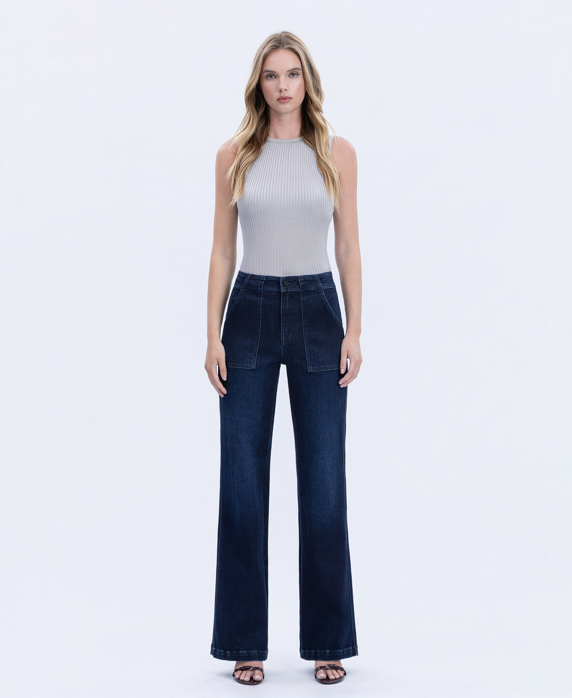 Front product images of Jubilant Reflections - Super High Rise Full Length Vintage Flare Jeans