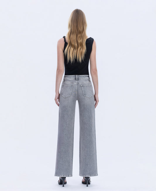 Back product images of Heavenly - High Rise Full Length Wide Leg Jeans