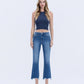 Front product images of Divine - High Rise Distressed Hem Kick Flare Jeans