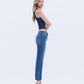 Right side product images of Divine - High Rise Distressed Hem Kick Flare Jeans