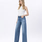 Left 45 degrees product image of Resounding - High Rise Distressed Wide Leg Jeans
