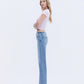 Left side product images of LT Stone Wash - Mid Rise Full Length Slim Wide Leg Jeans