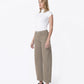 Left 45 degrees product image of Ash - High Rise Darted Ankle Wide Barrel Jeans