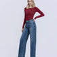 Left 45 degrees product image of Celestial - Super High Rise Trouser Hem Baggy Wide Leg Jeans