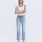 Front product images of Beautiful Goddess - High Rise Pearl & Rhinestone Straight Jeans