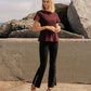 Black - High Rise Pearl Embellished Bootcut Jeans