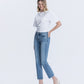Left 45 degrees product image of Zestful Symphony - Mid Rise Ankle Slim Straight Jeans
