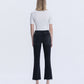 Back product images of Black - High Rise Raw Hem Ankle Bootcut Jeans
