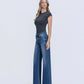 Left 45 degrees product image of Nicest - High Rise Seamless Waistband Wide Leg Jeans