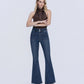Front product images of Regalia - High Rise 2 Buttons Patch Pocket Tinted Flare Jeans
