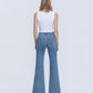 Back product images of Lustre - High Rise Slit Hem Easy Flare Jeans