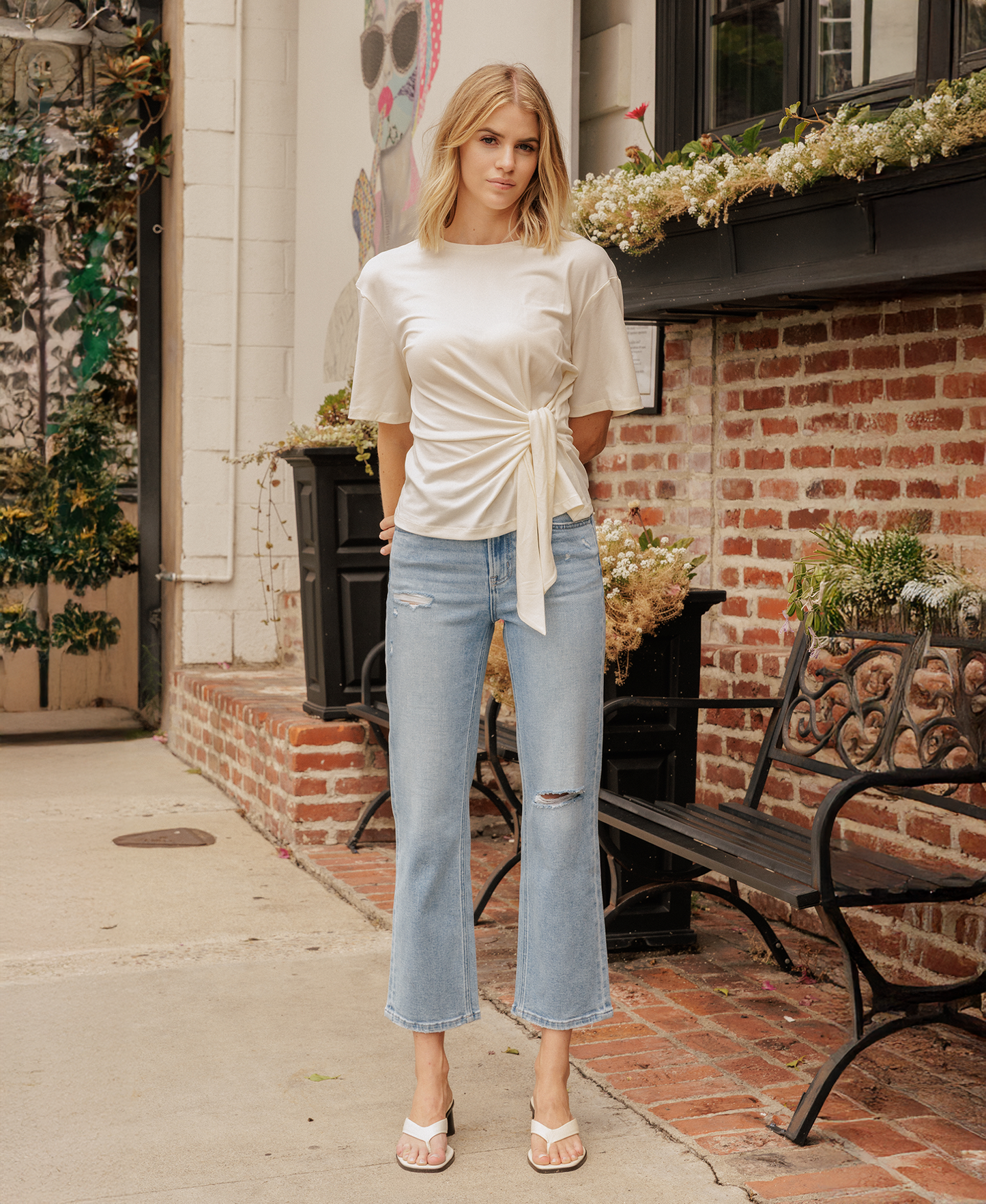 editorial image of Ethereal - High Rise Ankle Straight Jeans