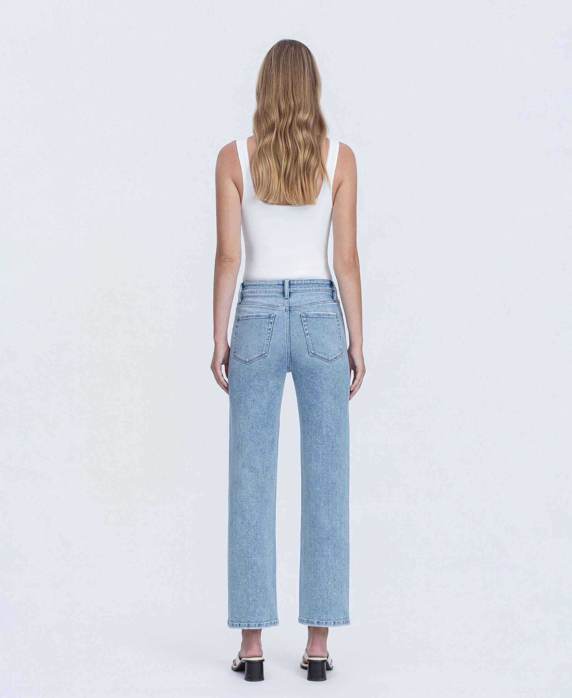 Back product images of Ethereal - High Rise Ankle Straight Jeans