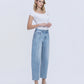Right 45 degrees product image of Brilliant - High Rise Hotfix Embellished Barrel Jeans