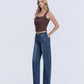 Left 45 degrees product image of Jadeite - High Rise Barrel Jeans
