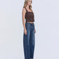 Right 45 degrees product image of Jadeite - High Rise Barrel Jeans
