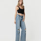 Right 45 degrees product image of Imaginative - High Rise Distressed Tinted Wide Leg Jeans