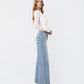 Right side product images of Breakthrough - Mid Rise Seam Detail W Front Slit Hem Wide Leg Jeans