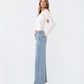 Left side product images of Breakthrough - Mid Rise Seam Detail W Front Slit Hem Wide Leg Jeans