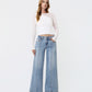Front product images of Breakthrough - Mid Rise Seam Detail W Front Slit Hem Wide Leg Jeans