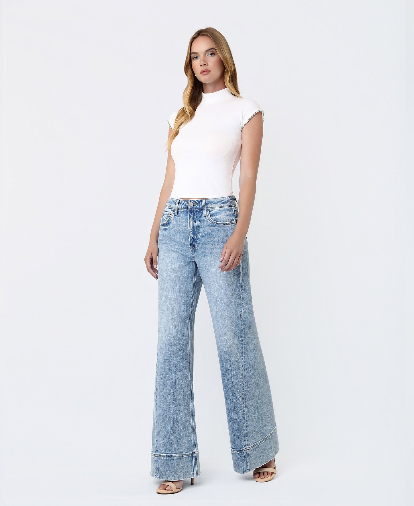 Left 45 degrees product image of Daydream - High Rise Extreme Wide Leg Jeans