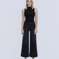 Front product images of Black - High Rise Patch Pocket Pin Tuck Wide Leg Jeans