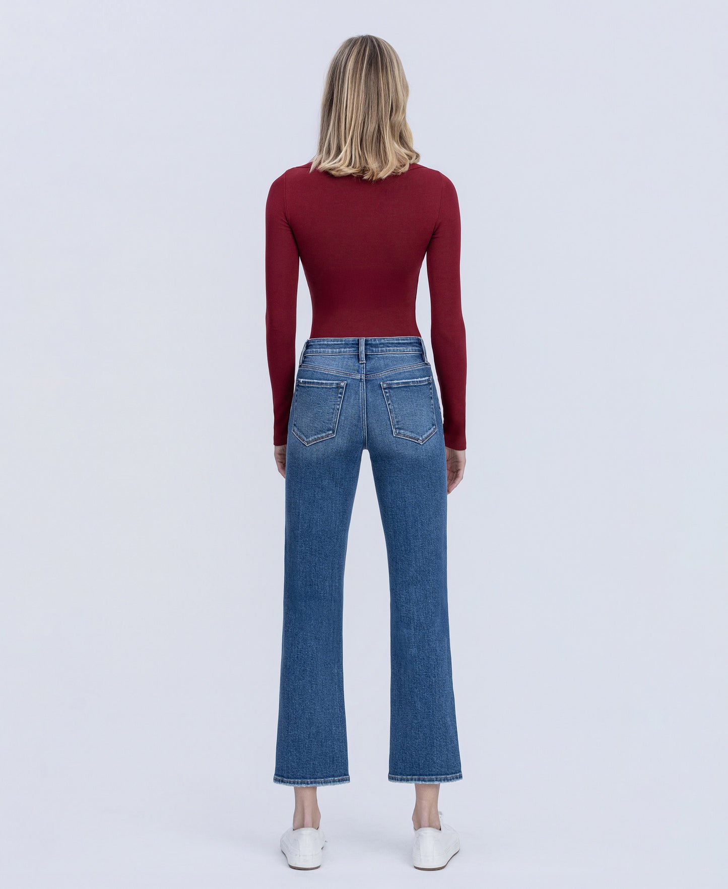 Back product images of Grandmaster - Mid Rise Ankle Straight Jeans