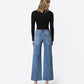 Back product images of Cherish - Mid Rise Ankle Wide Leg Jeans