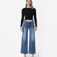 Front product images of Cherish - Mid Rise Ankle Wide Leg Jeans
