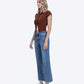 Left 45 degrees product image of Emphasized - High Rise Distressed Hem Ankle Slim Wide Leg Jeans