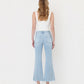 Back product images of Charm - High Rise Uneven Frayed Hem Crop Easy Flare Jeans